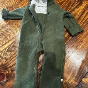 Forest Green Kids Footie One Piece